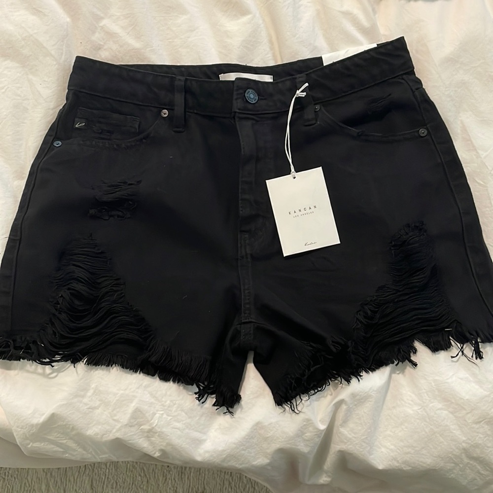 Black denim shorts size 28/9